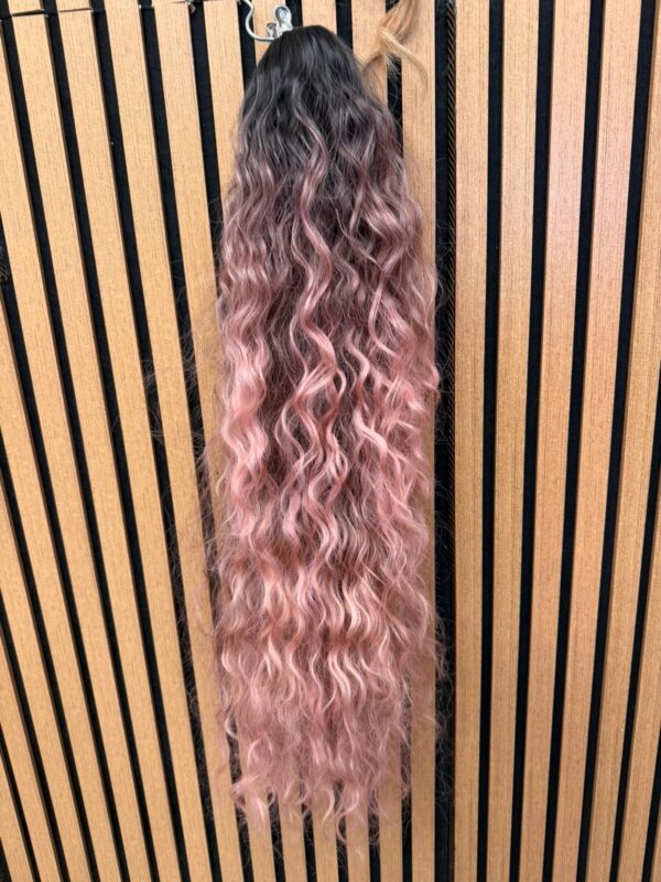 CODA PONY PINZA RICCIA ROSA