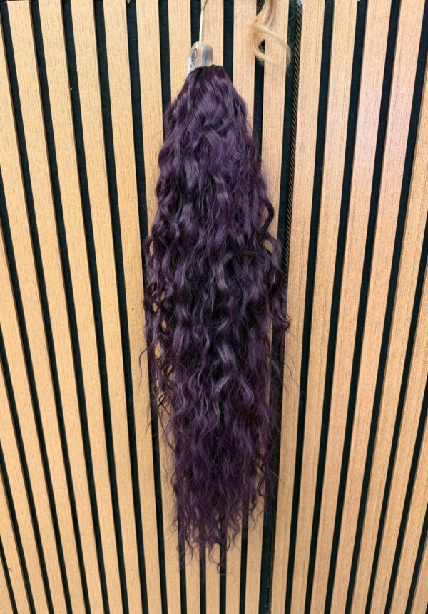 CODA PONY PINZA RICCIA VIOLA